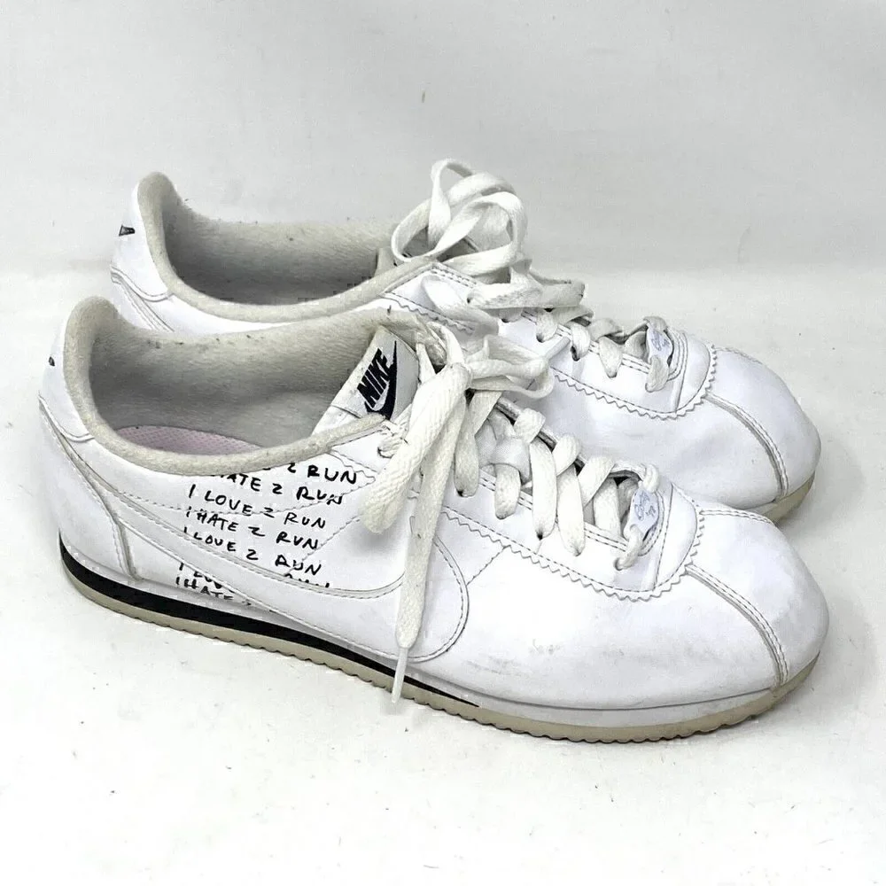 Nike Cortez x Nathan Bell White Sneakers Mens Size 8